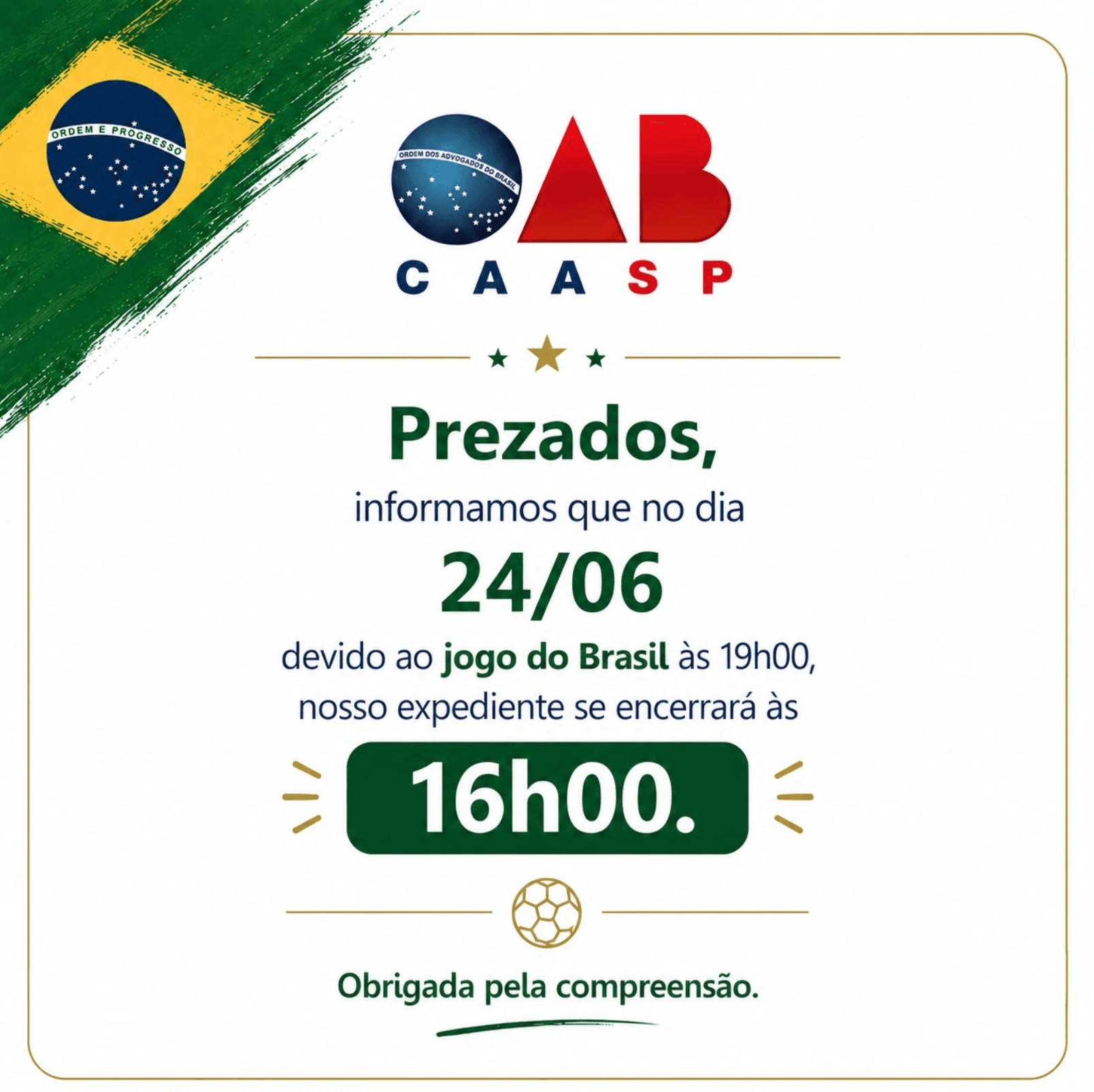 Comunicado: Expediente Copa do Mundo